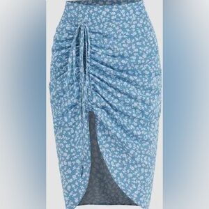 *NWT* Cider Size 4X Woven Ditsy Floral Drawstring Midi Skirt